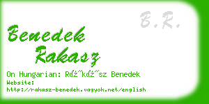 benedek rakasz business card